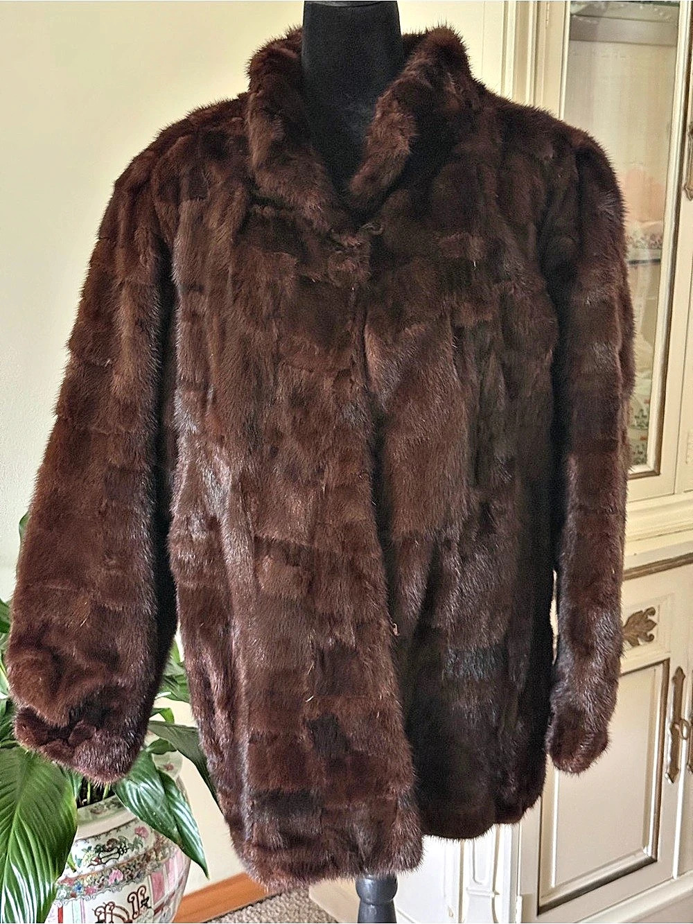 Kasper Brown Fur Coat Like New